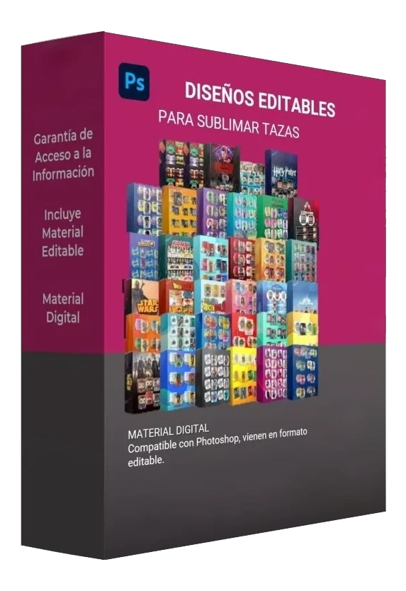 Mega Pack de diseños para sublimacion de tazas editables