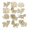 Set Figuritas De Animales En Madera